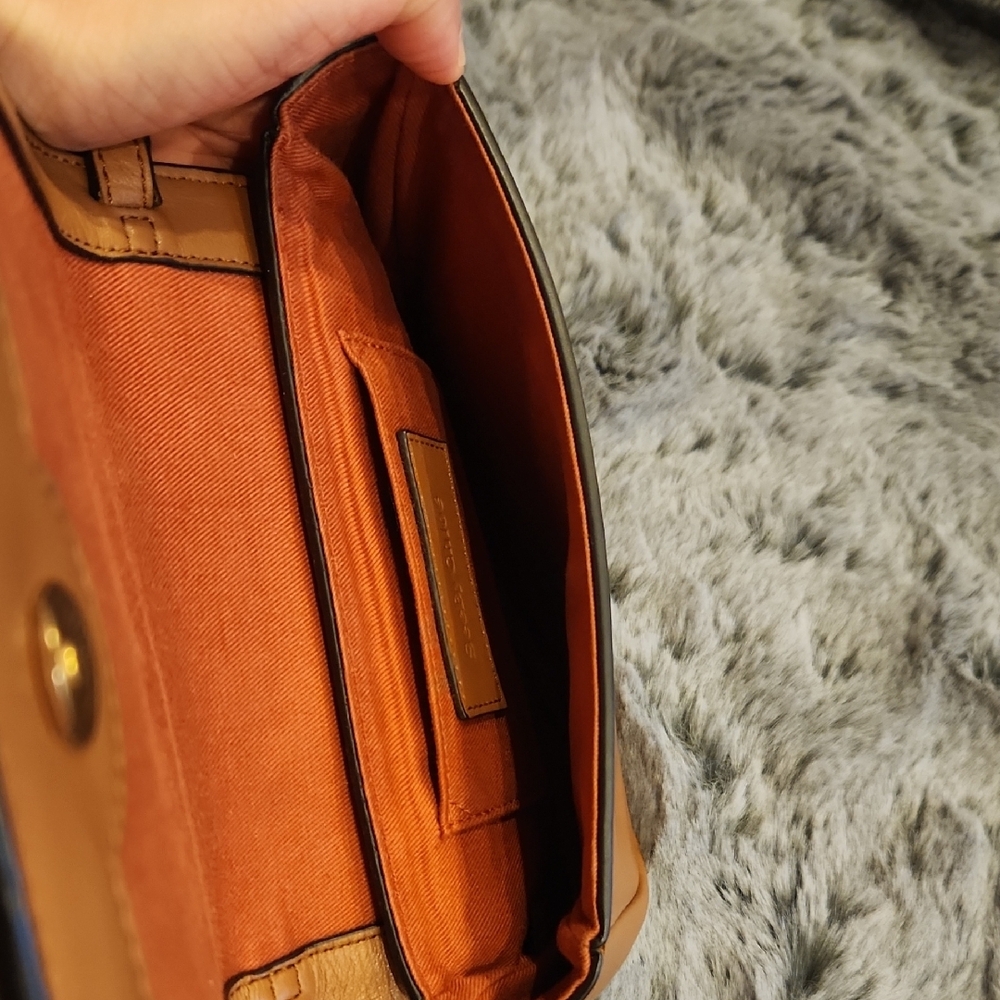 Small See By Chloe Tan Leather Crossbody with Gold Ring Charm - Picture 7 of 10